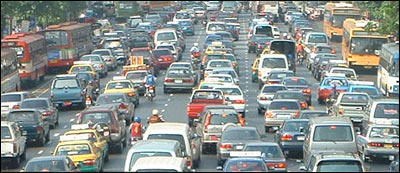 Traffic jams in Bangkok